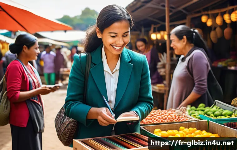 국제비즈니스 실무 워크숍 후기 - **Prompt: Unlocking Local Market Insights Through Authentic Interaction**
A vibrant, sunlit outd...